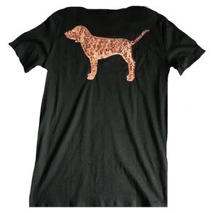 Victoria’s Secret Pink Strappy Crisscross Sequins Tee